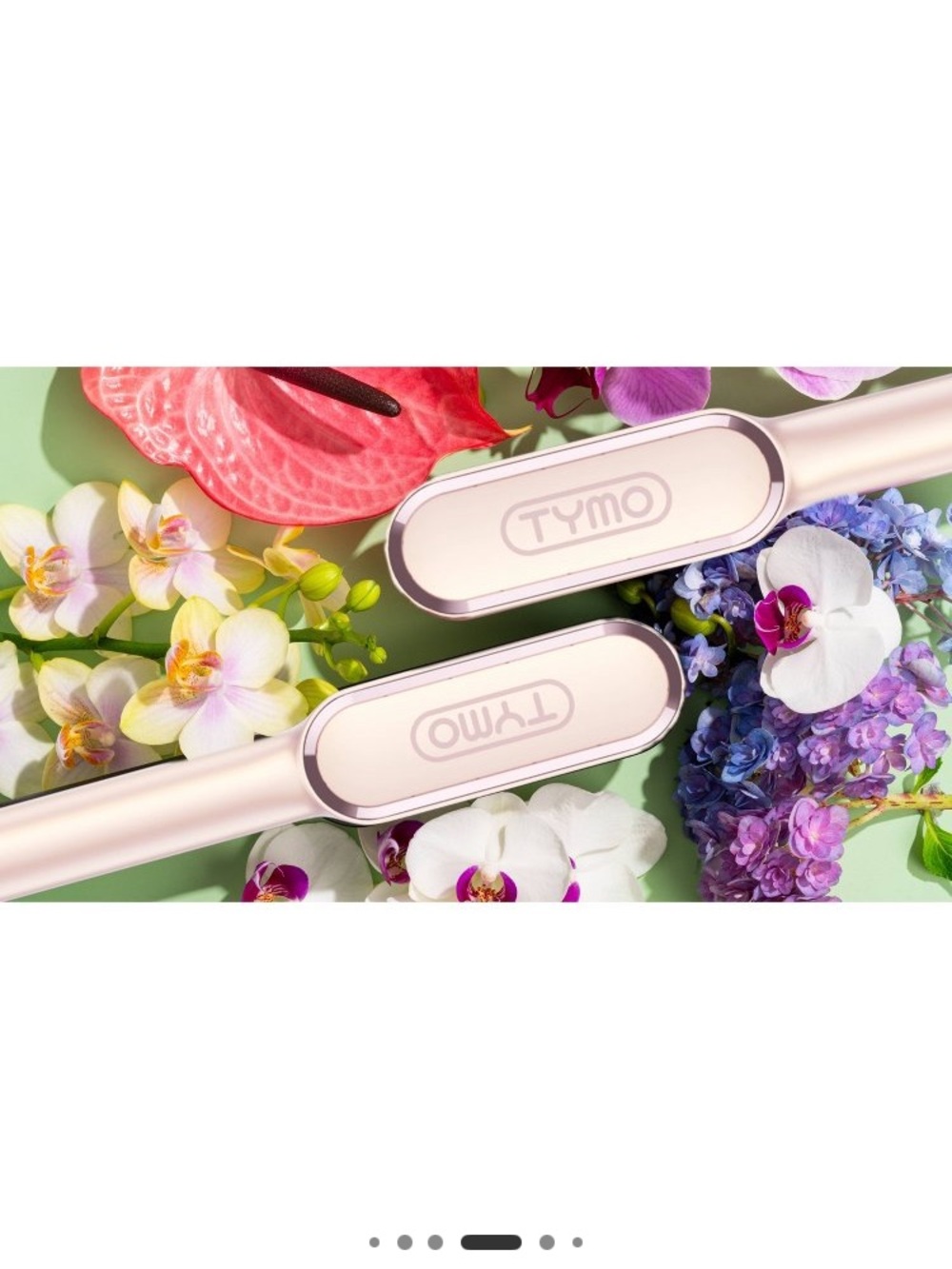 Tymo Rose Gold Straightening Brush - Sleek Women's Hair Tool 1-1/2 inch - Picture 7 of 10